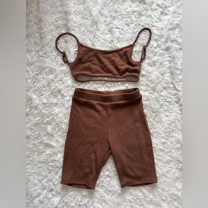 Fashion Nova Brown Knit Matching Set